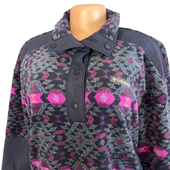 Columbia Benton Springs Cropped Fleece Pullover Aztec Print - Picture 5 of 11